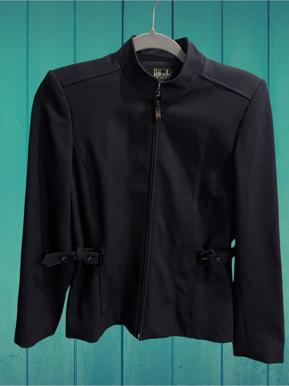 Rafaella Black Zip-Front Tailored Jacketing 6P NWOT